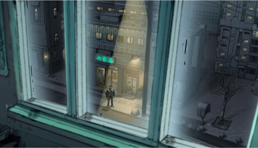 window and police man